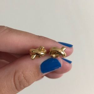 Gold knot Kate Spade earrings